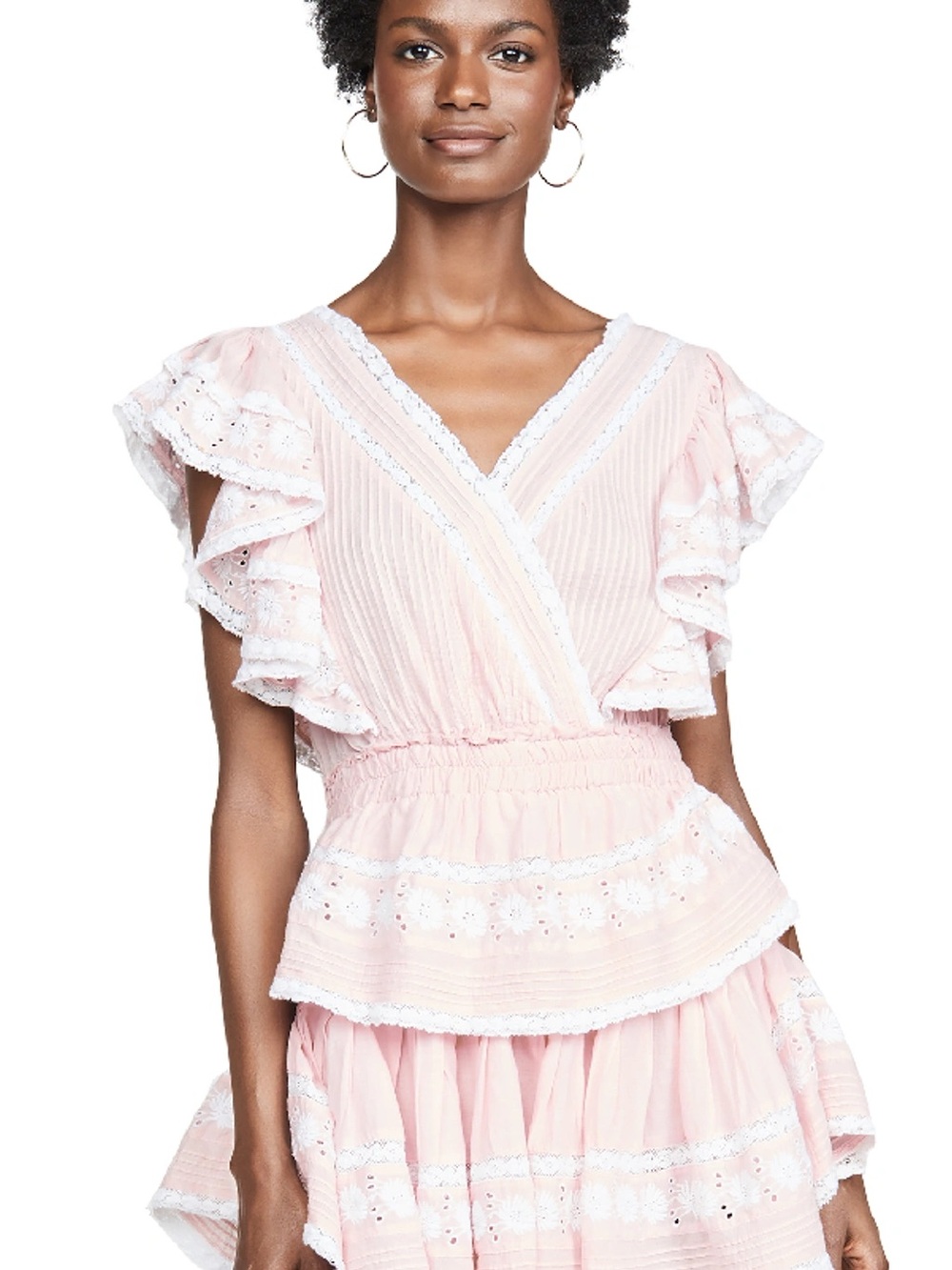 LOVESHACKFANCY Gwen Dress In Pearly Pale Pink szL